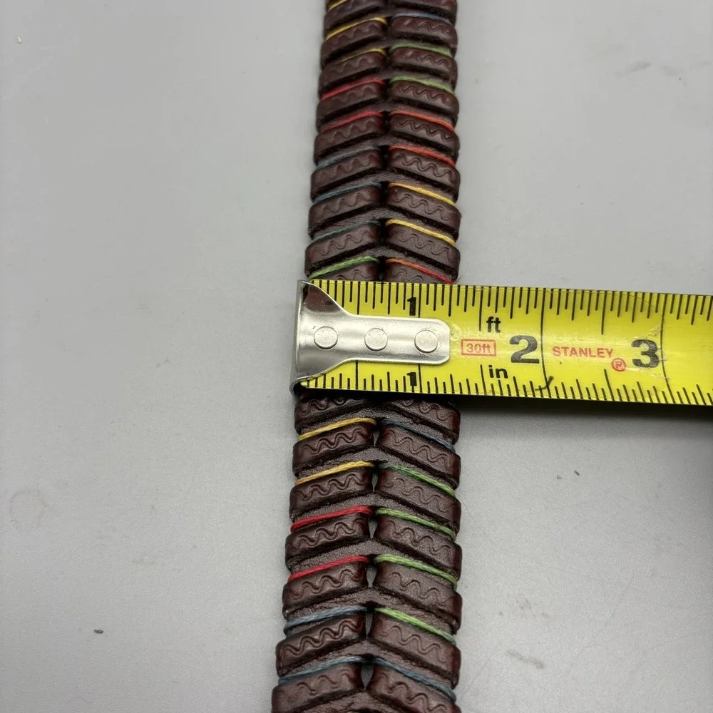 Martin Dingman‎ Livingston Hand Laced Saddle Leather Belt Size 40